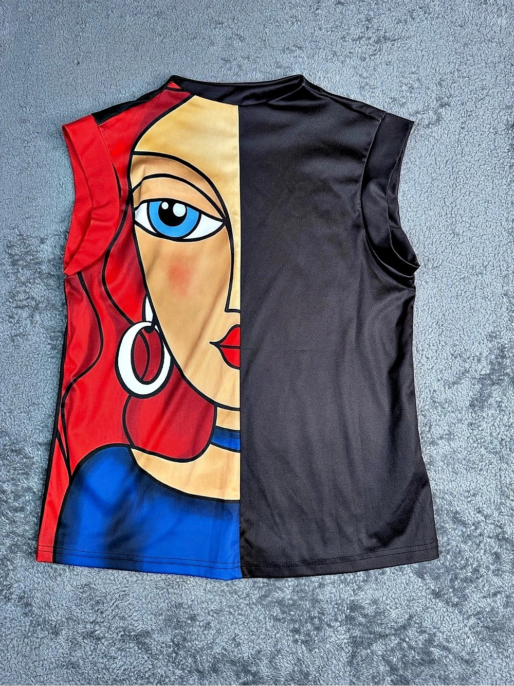 SHEIN Color Block Muscle Tee Size Small Like New